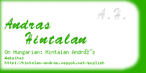 andras hintalan business card